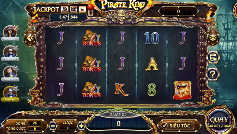 Hướng dẫn chơi game Pirate King tại 68 game bài cho tân thủ 