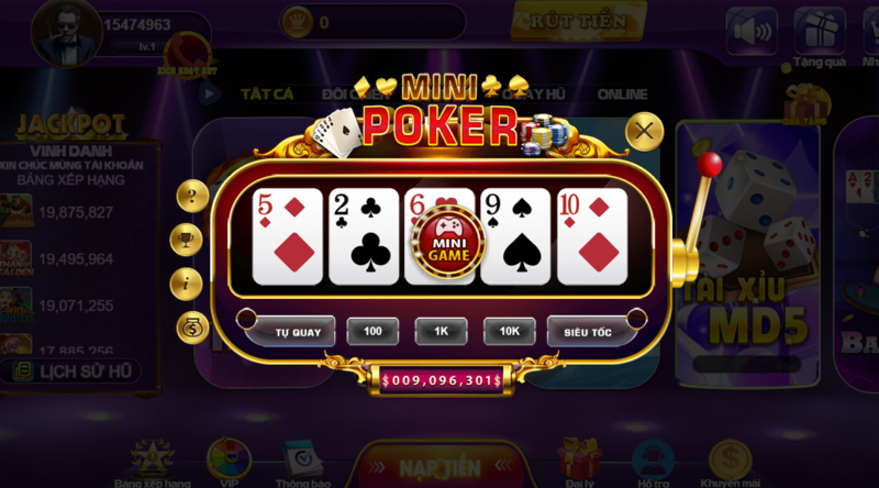 Tổng quan game Mini Poker tại 68 game bài 